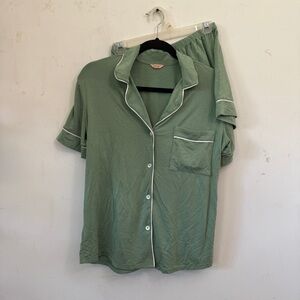 Eberjey Sage Green Modal Tencel Pajama Set XS